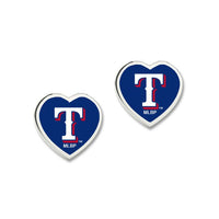 Wholesale-Texas Rangers Earrings w/3D Heart