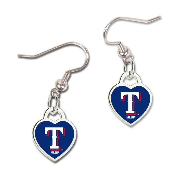 Wholesale-Texas Rangers Earrings w/3D Heart