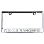 Wholesale-Texas Rangers FROST Lic Plate Frame B/O Printed