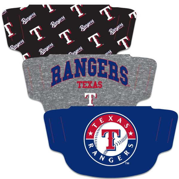 Wholesale-Texas Rangers Fan Mask Face Cover 3 Pack