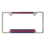 Wholesale-Texas Rangers Inlaid Metal Lic Plt Frame 4 tab