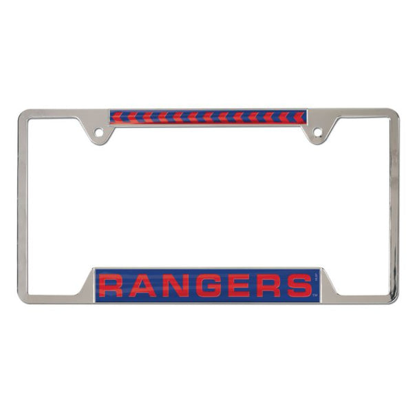 Wholesale-Texas Rangers Inlaid Metal Lic Plt Frame 4 tab