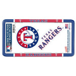 Wholesale-Texas Rangers License Plate Thin Frame - Plastic w/Decal