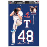 Wholesale-Texas Rangers Multi Use Decal 11" x 17" Jacob deGrom