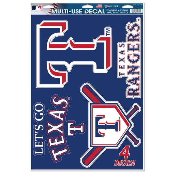 Wholesale-Texas Rangers Multi-Use Decal 11" x 17"