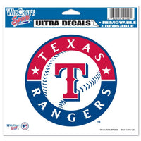 Wholesale-Texas Rangers Multi-Use Decal -Clear Bckrgd 5" x 6"