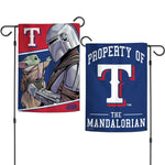 Wholesale-Texas Rangers / Star Wars Mandalorian Garden Flags 2 sided 12.5" x 18"