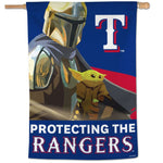 Wholesale-Texas Rangers / Star Wars Mandalorian Vertical Flag 28" x 40"