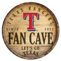 Wholesale-Texas Rangers Wood Sign 14" Rnd