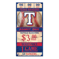 Wholesale-Texas Rangers Wood Sign 6x12 3/8" thick