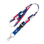 Wholesale-Toronto Blue Jays color block Lanyard w/detachable buckle 1"