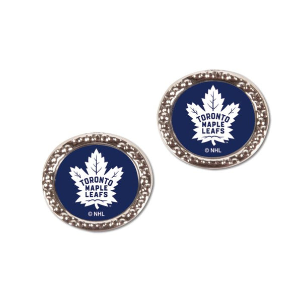 Wholesale-Toronto Maple Leafs Earrings Jewelry Carded Round