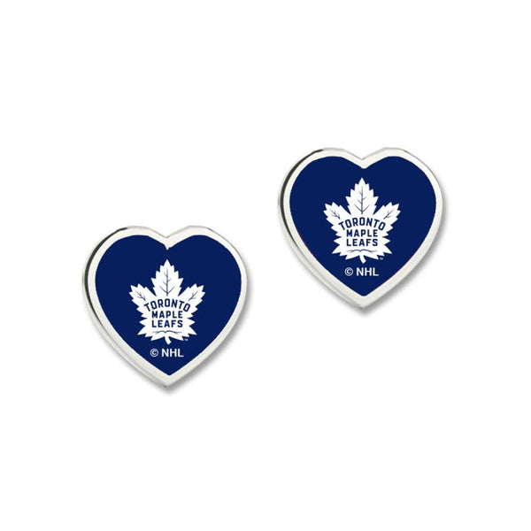 Wholesale-Toronto Maple Leafs Earrings w/3D Heart