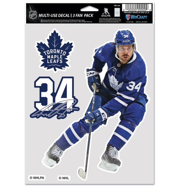 Wholesale-Toronto Maple Leafs Multi Use 3 Fan Pack Auston Matthews