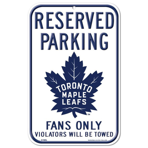 Wholesale-Toronto Maple Leafs Reserved Parking Plastic Sign 11" x 17"