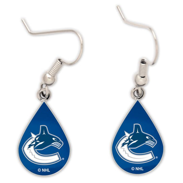 Wholesale-Vancouver Canucks Earrings Jewelry Carded Tear Drop