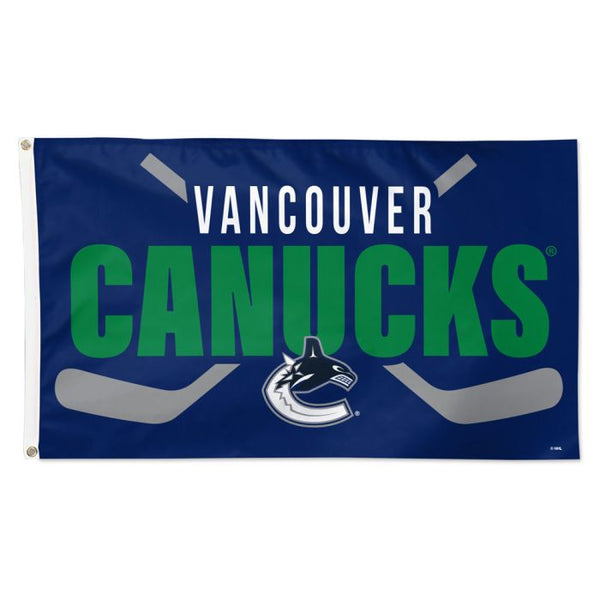 Wholesale-Vancouver Canucks sticks Flag - Deluxe 3' X 5'