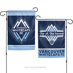 Wholesale-Vancouver Whitecaps FC Logo Garden Flags 2 sided 12.5" x 18"