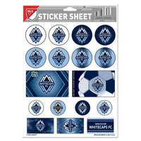 Wholesale-Vancouver Whitecaps FC Vinyl Sticker Sheet 5" x 7"