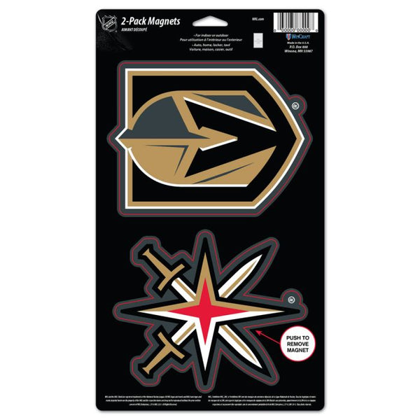 Wholesale-Vegas Golden Knights 2 Pack Magnets 5" x 9"