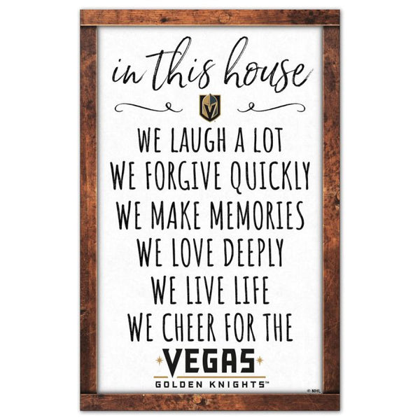Wholesale-Vegas Golden Knights BOX LIST Wood Sign 11" x 17" 1/4" thick