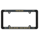 Wholesale-Vegas Golden Knights Lic Plt Thin Frame - Black Plastic