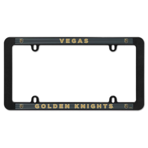 Wholesale-Vegas Golden Knights Lic Plt Thin Frame - Black Plastic