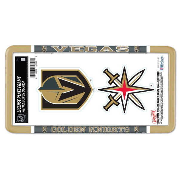 Wholesale-Vegas Golden Knights License Plate Thin Frame - Plastic w/Decal
