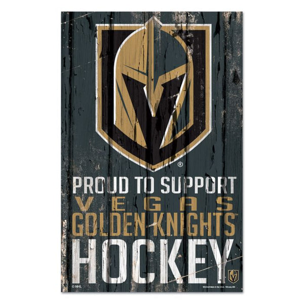 Wholesale-Vegas Golden Knights Wood Sign 11" x 17" 1/4" thick