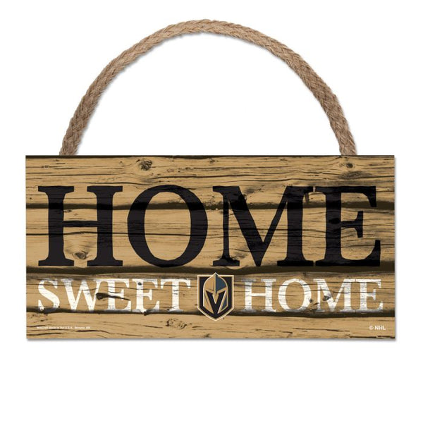 Wholesale-Vegas Golden Knights home sweet home Wood Sign w/Rope 5" x 10"