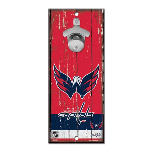 Wholesale-Washington Capitals Bottle Opener Sign 5x11