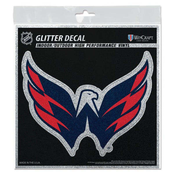 Wholesale-Washington Capitals Decal Glitter 6" x 6"