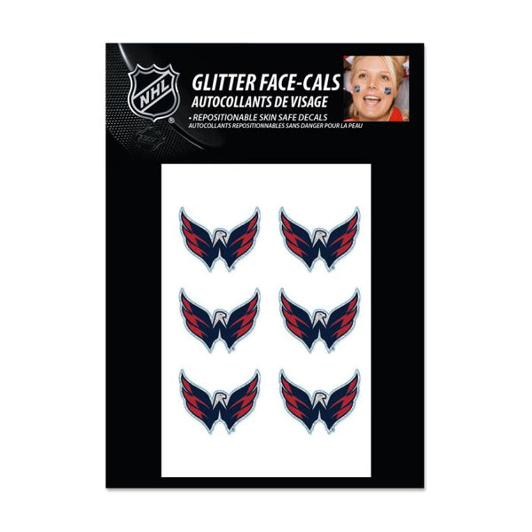 Wholesale-Washington Capitals Glitter Tattoo 6 Pack