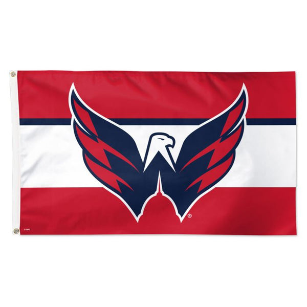 Wholesale-Washington Capitals H STRIPE Flag - Deluxe 3' X 5'