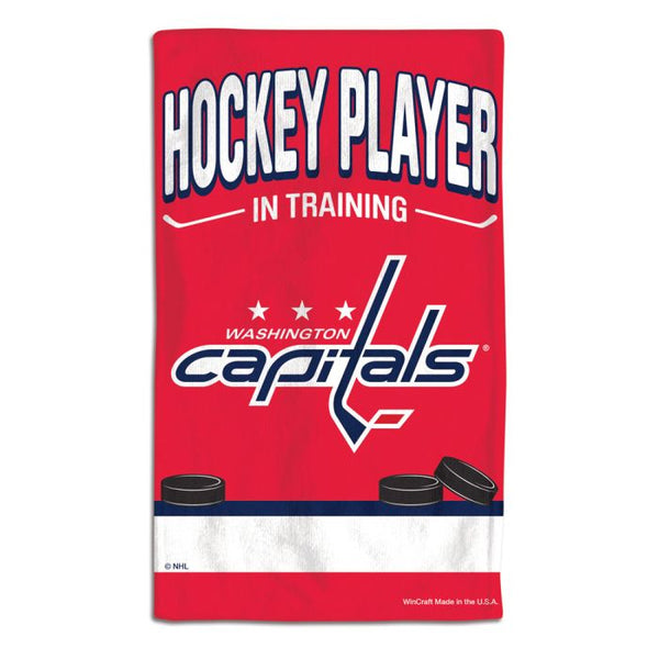 Wholesale-Washington Capitals HOCKEY PLAYER IN TRAINING Burp Cloth 10" x 17"