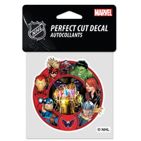 Wholesale-Washington Capitals / Marvel AVENGERS Perfect Cut Color Decal 4" x 4"