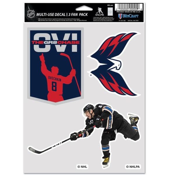 Wholesale-Washington Capitals Multi Use 3 Fan Pack Alex Ovechkin