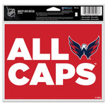 Wholesale-Washington Capitals Multi-Use Decal -Clear Bckrgd 5" x 6"