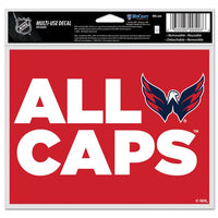 Wholesale-Washington Capitals Multi-Use Decal -Clear Bckrgd 5" x 6"