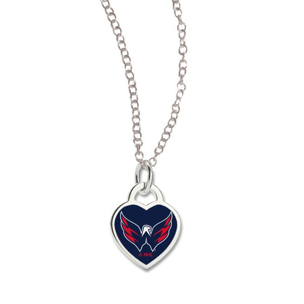 Wholesale-Washington Capitals Necklace w/3D Heart