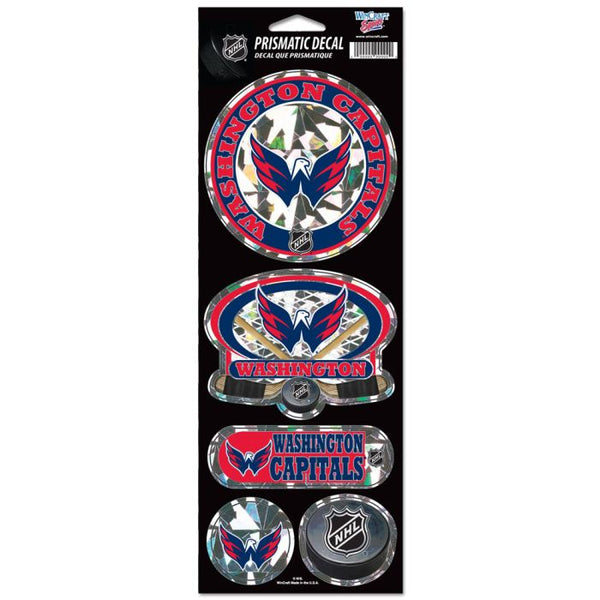 Wholesale-Washington Capitals Prismatic Decal 4" x 11"