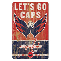 Wholesale-Washington Capitals SLOGAN Wood Sign 11" x 17" 1/4" thick