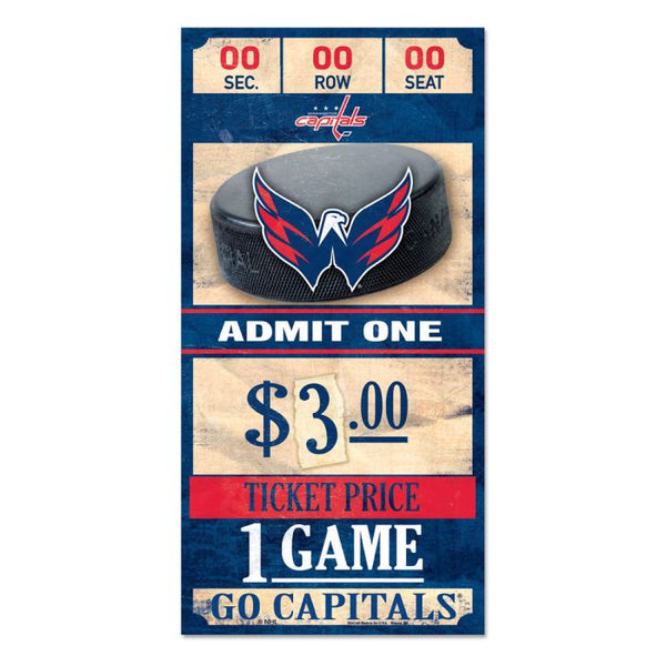 Wholesale-Washington Capitals Wood Sign 6x12 3/8" thick