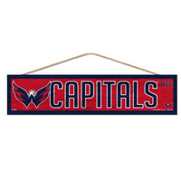 Wholesale-Washington Capitals Wood Sign-with Rope 4" x 17"