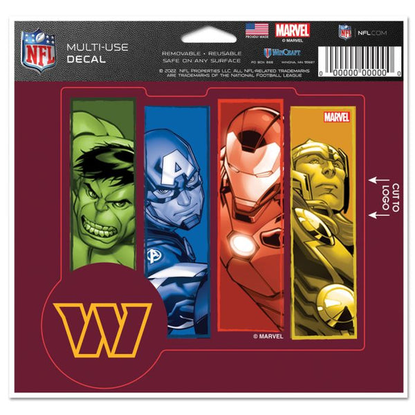 Wholesale-Washington Commanders / Marvel (C) 2022 Marvel Multi-Use Decal - cut to logo 5" x 6"