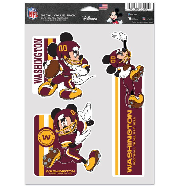 Wholesale-Washington Commanders Mickey Mouse Multi Use 3 Fan Pack