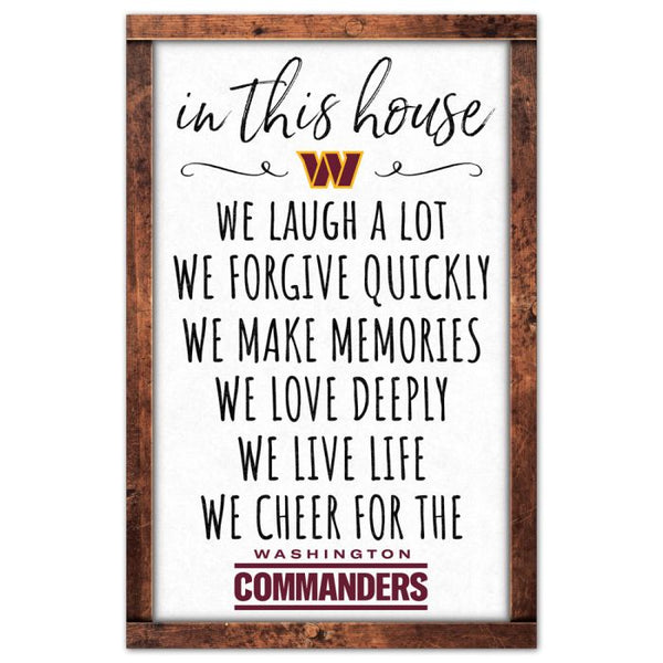 Wholesale-Washington Commanders Wood Sign 11" x 17" 1/4" thick
