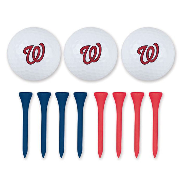 Wholesale-Washington Nationals 3 Golf Balls w/Tees