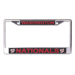 Wholesale-Washington Nationals CARBON Lic Plt Frame S/L Printed