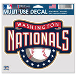 Wholesale-Washington Nationals / Cooperstown Multi-Use Decal -Clear Bckrgd 5" x 6"